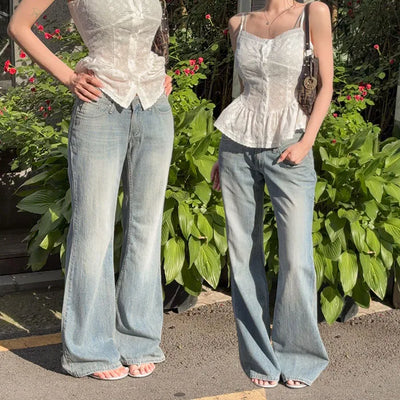 Perikit Summer Denim Semi Bootcut Pants