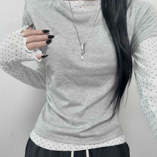 Layered Dot Regular Fit Daily Long Sleeve T-shirt