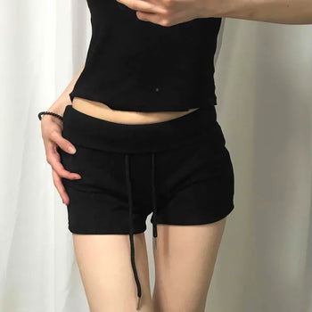 Relaxed Fit String Sporty Daily Shorts