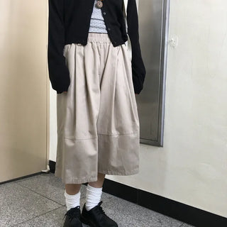 [UNISEX] 3/4 Belted Cotton Cut-out Pants