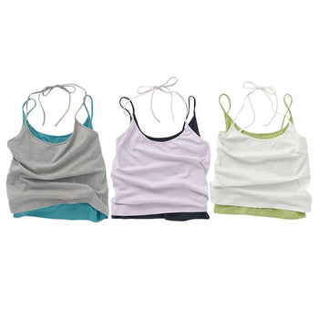 [SET] Halter Layered Sleeveless Set 3 Colors