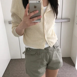 Mild Boucle Round Cardigan
