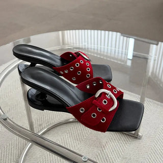 26SS Belted Wedge Mules