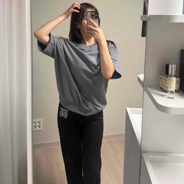 Color-block Stripe Wide Loose Fit Daily Training Bottoms