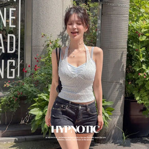 [MADE: In-house Production] Lace Layered Sleeveless [Modal 38%]