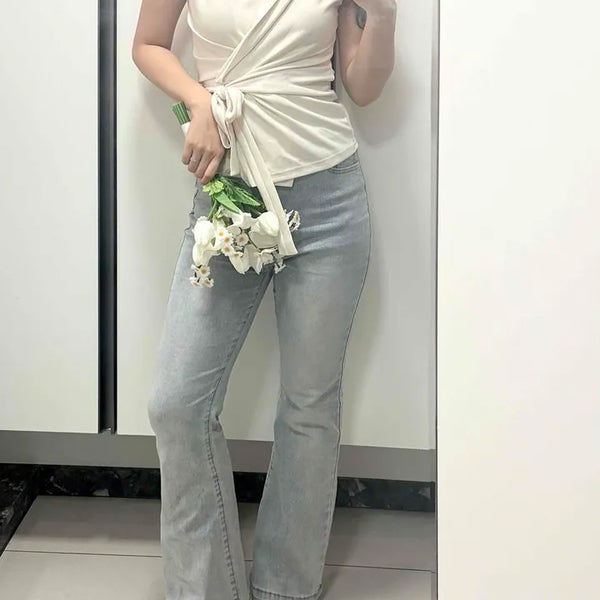 Sepi Washed Zipper Bootcut Regular Fit Daily Long Pants