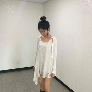 Plain Loose Fit Long Sleeve Daily Cardigan