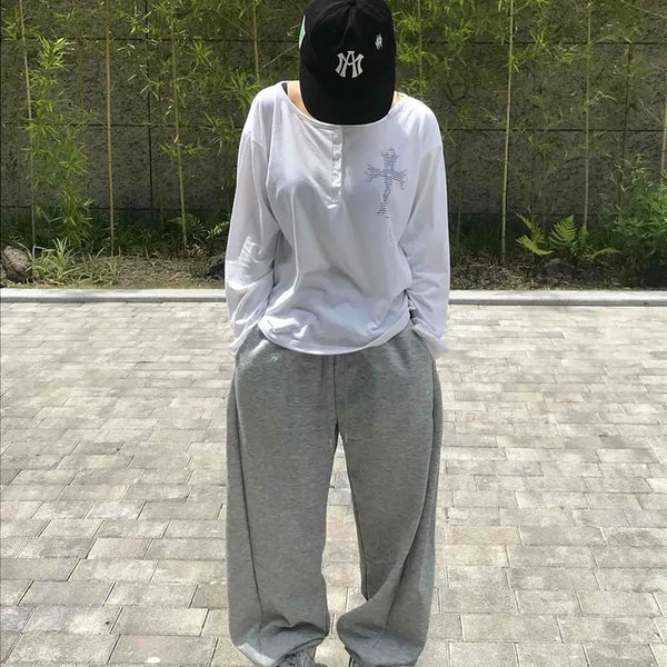 Lumi String Wide Loose Fit Daily Long Pants