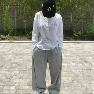Lumi String Wide Loose Fit Daily Long Pants