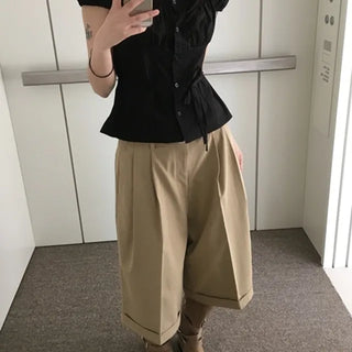 Catch Pintuck Bermuda Pants