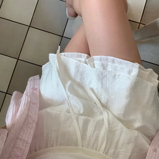 Market Tiered Shirred Flare Elastic Mini Skirt