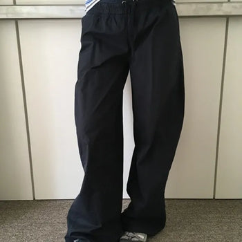 Elastic Waist Layered Cotton Pants