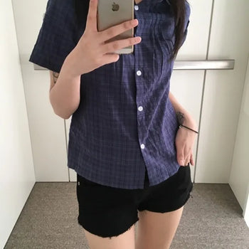 *High Quality/Guaranteed Fit* Pumpkin Check Short Sleeve Shirt