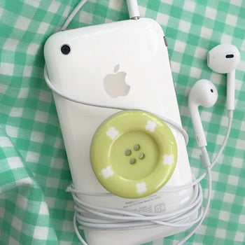 (Genuine MagSafe) Clover Dot Button Smart Talk Lucky Four-Leaf Clover Smart Grip Phone Decoration Button Finger Talk iPhone Galaxy Mobile Phone Stand