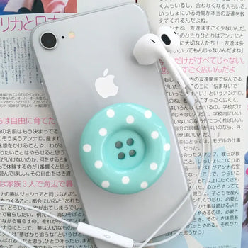 (Genuine MagSafe) Big Dot Button Smart Talk Polka Dot Smart Grip Phone Decoration Button Finger Talk iPhone Galaxy Mobile Phone Stand