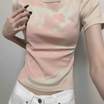 Regular Fit Printed Daily Short Sleeve T-shirt