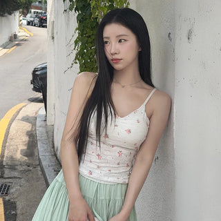 Garden Flower Lace Sleeveless Top