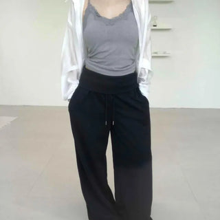 Leon String Wide Loose Fit Daily Long Pants