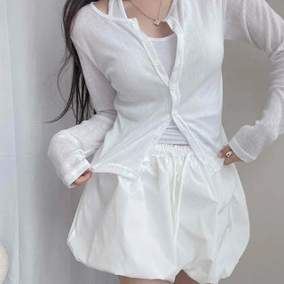 Reno Slim Fit Buttoned Plain Long Sleeve Daily Cardigan