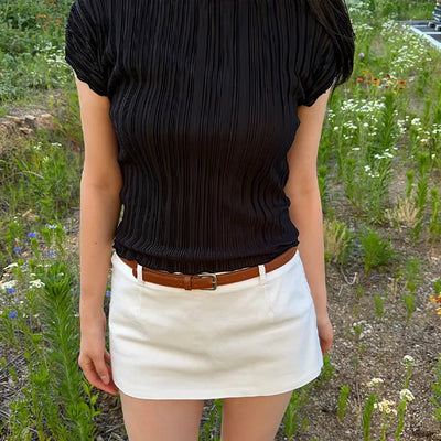 Lulu Pleated Short Sleeve T-shirt