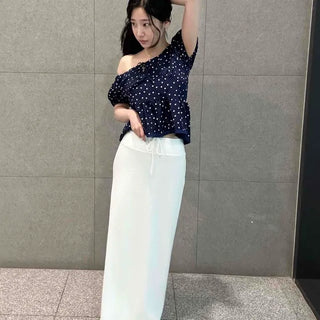 String H-Line Straight Loose Fit Casual Long Skirt