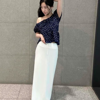 String H-Line Straight Loose Fit Casual Long Skirt