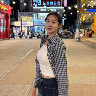 Button-down Gingham Check Long Sleeve Daily Shirt