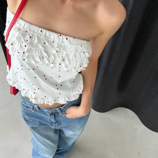 Vacation frill bra top