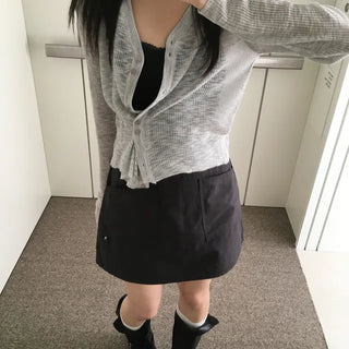 Ribbed Summer Wrap Cardigan