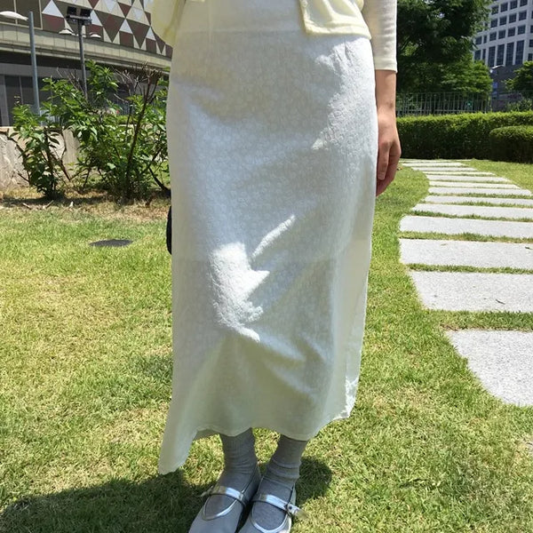 Jacquard Embossed Long Skirt