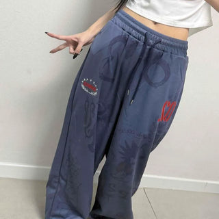Numbering Wide Daily Training Long Pants