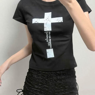 Slim Fit Graphic Lettering Casual Daily Short Sleeve T-shirt