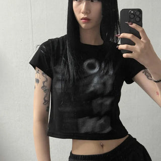 Loose Fit Lettering Casual Daily Short Sleeve T-shirt