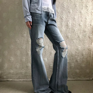 Marton Damaged Bootcut Pants