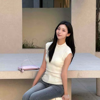 Seche Slim Fit Fitted Plain Daily Sleeveless