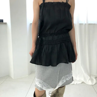 Banded Shirred Sleeveless Blouse