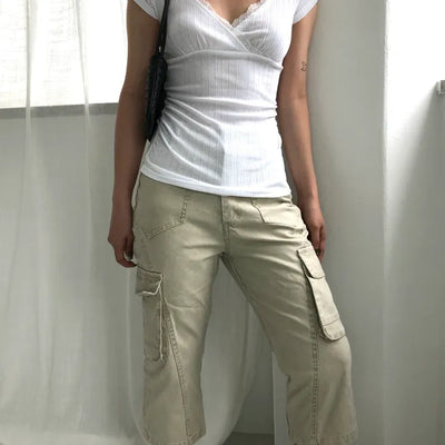 Cargo Capri Denim