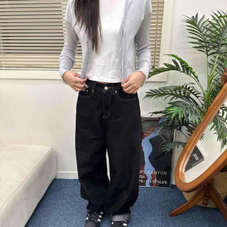 Wide Button Daily Long Pants