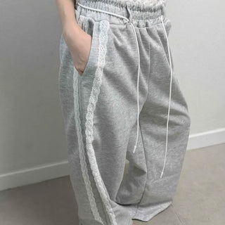 String Wide Daily Casual Long Pants