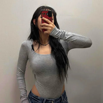 Slim Fit Plain Drawstring Long Sleeve Hoodie