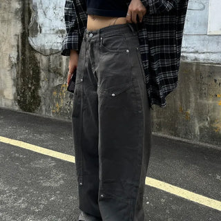 Swing Pintuck Side Carpenter Wide Pants