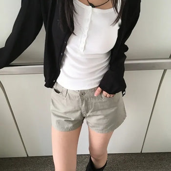 *Built-in Pads* Buttoned Stretch Sleeveless