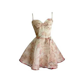Blossom Organza Flare Mini Dress