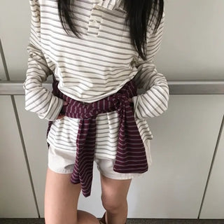 Tencel Striped PK Tee