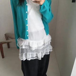 *Pintercolor* Riel Lace Chiffon Dress