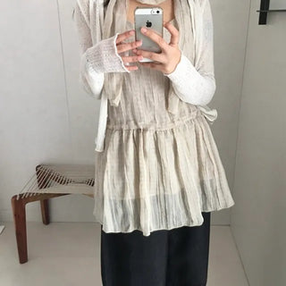 *High Quality/Domestic* COS Check Tie Dress