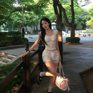 String Loose Fit Wide Daily Shorts