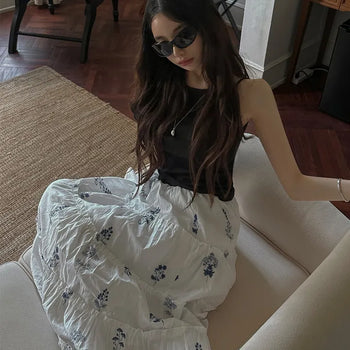 Blumarine Embroidered Long Skirt