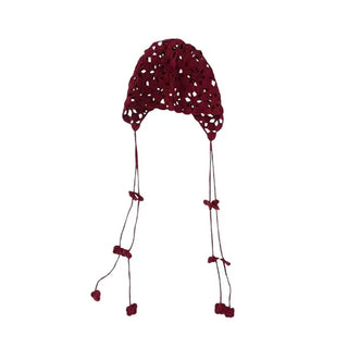 Vintage Crochet Lace Bonnet Hat