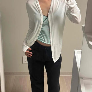 Levit Button Plain Slim Fit Long Sleeve Daily Cardigan